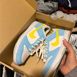 Nike Dunk Low GS in Blue and Yellow